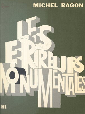 cover image of Les erreurs monumentales
